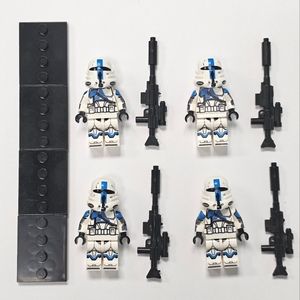 Lot 4 Lego Compatible Star Wars 501st Legion Airborne Clonetrooper Minifigures